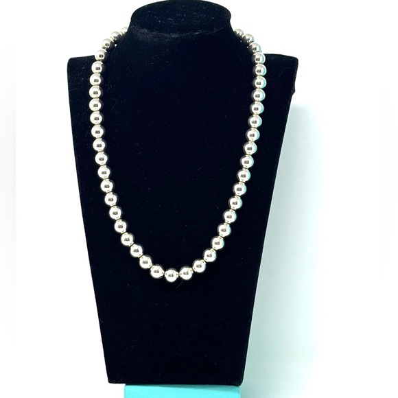 Authentic Tiffany & Co.10mm Ball Beaded Necklace. - Picture 3 of 15